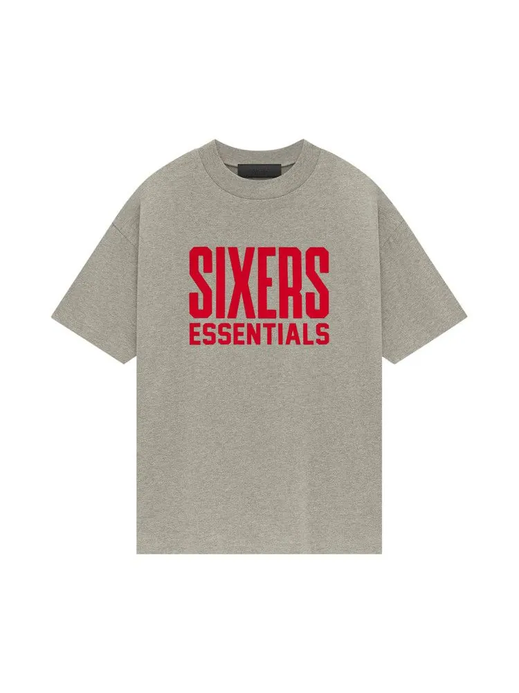 Футболка Fear of God Essentials Sixers Tee Warm Heather — изображение 1 из 2, серый