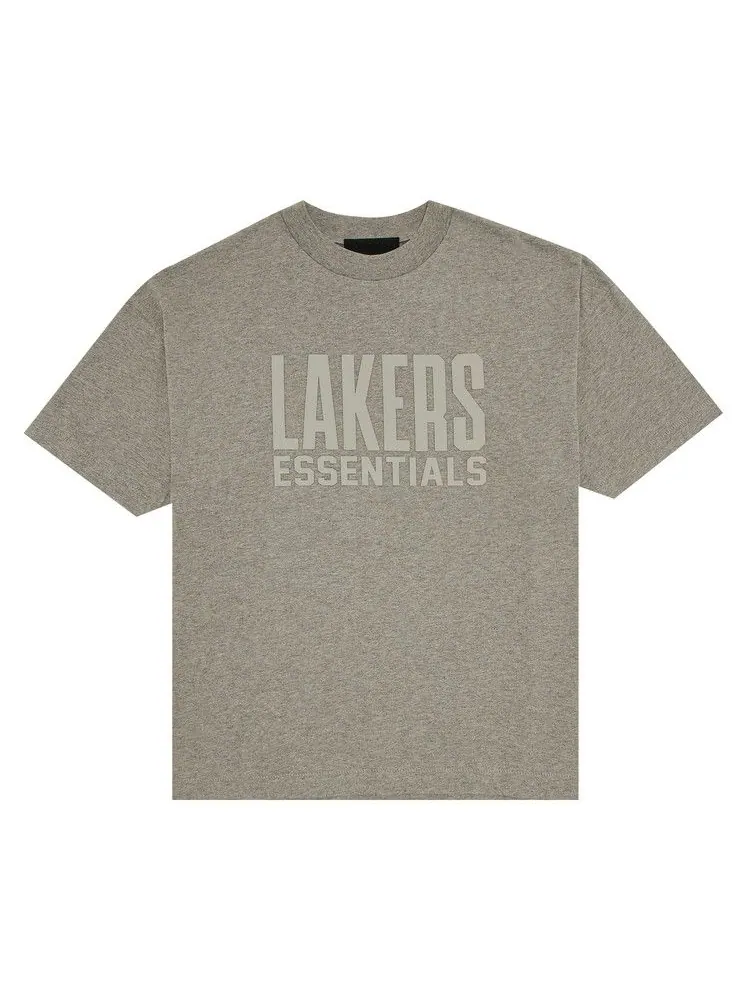 Футболка Fear of God Essentials x NBA Lakers Tee, Warm Heather — изображение 1 из 3, серый