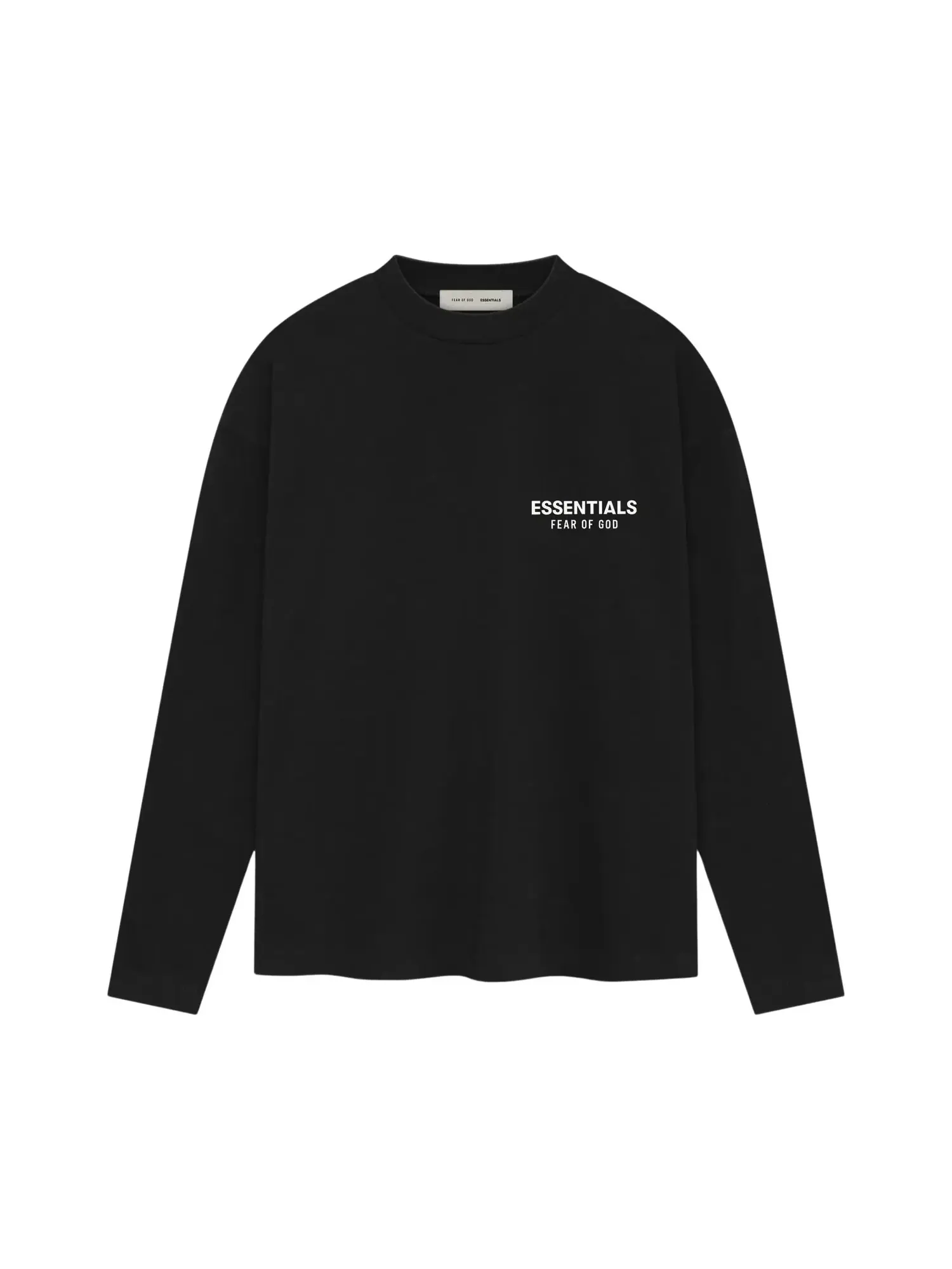 Классическая футболка с длинным рукавом Fear of God Essentials — изображение 1 из 2, винтажный черный