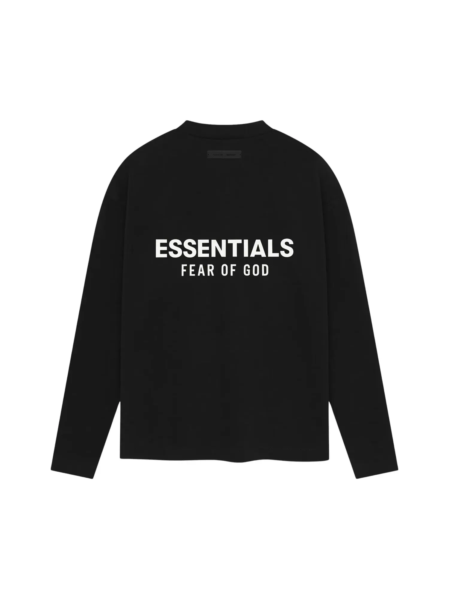 Классическая футболка с длинным рукавом Fear of God Essentials — изображение 2 из 2, винтажный черный
