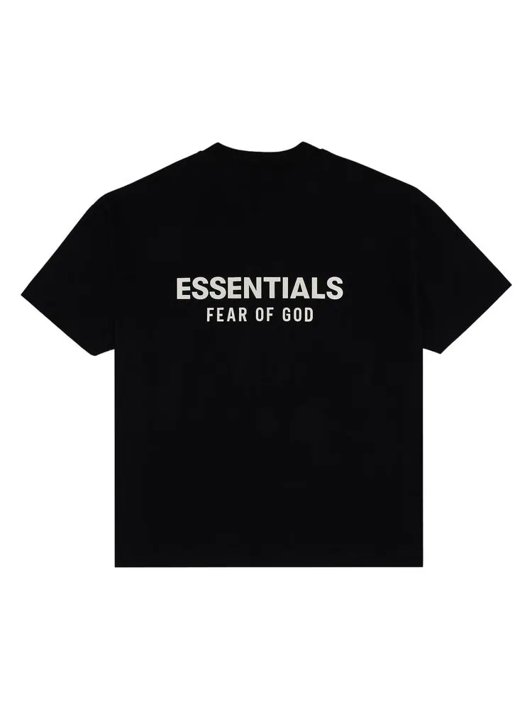 Футболка Fear of God Essentials Classic Fit T-Shirt 'Jet Black' — изображение 2 из 3, черный