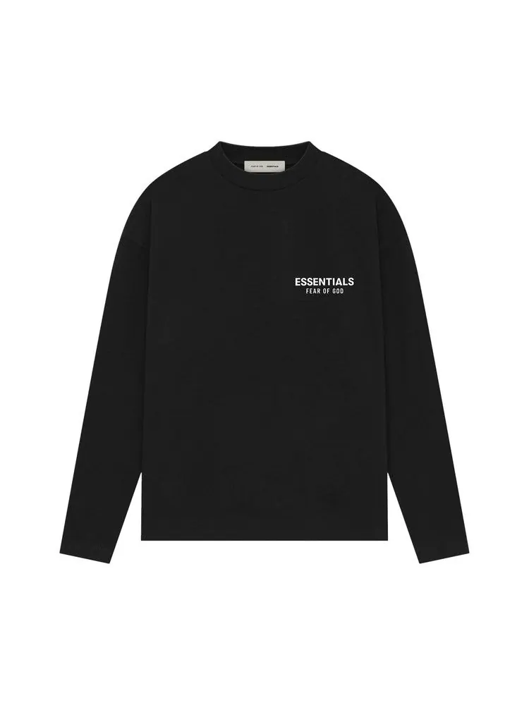 Футболка Fear of God Essentials Classic Long-Sleeve Tee — изображение 1 из 2, черный