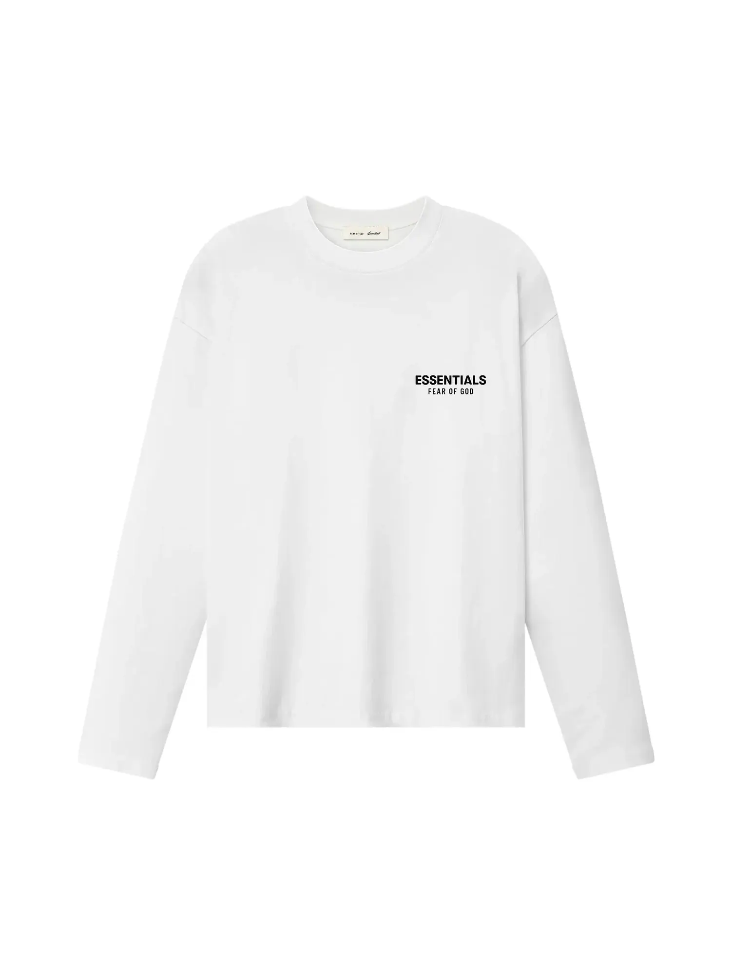 Футболка с длинным рукавом Fear of God Essentials Essentials Classic — изображение 1 из 2, яркий белый