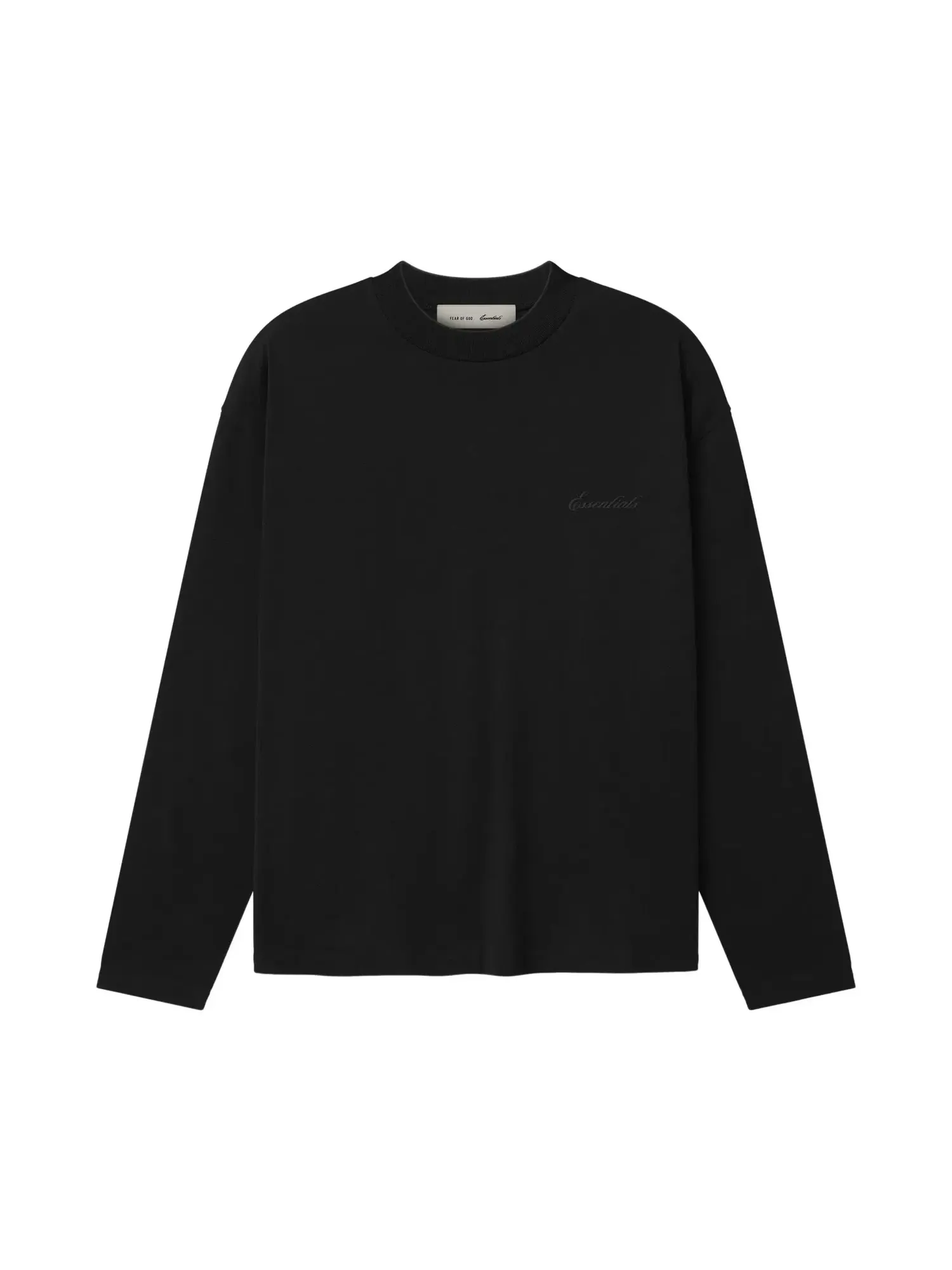 Футболка с длинным рукавом Fear of God Essentials Essentials Classic — изображение 1 из 2, винтажный черный