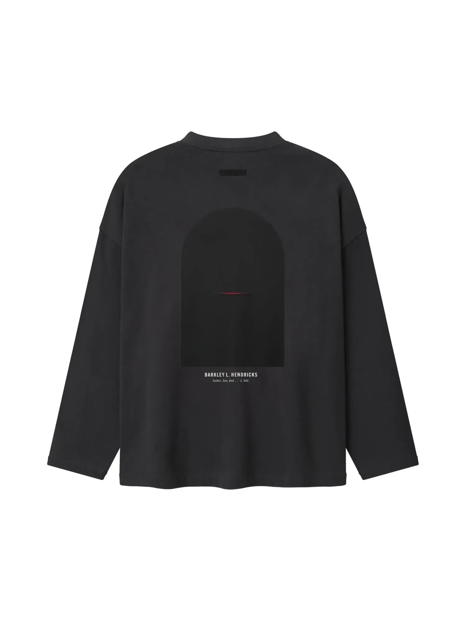 Футболка с длинным рукавом и V-образным вырезом Fear of God Essentials NBA x Barkley Hendricks — изображение 2 из 2, черный