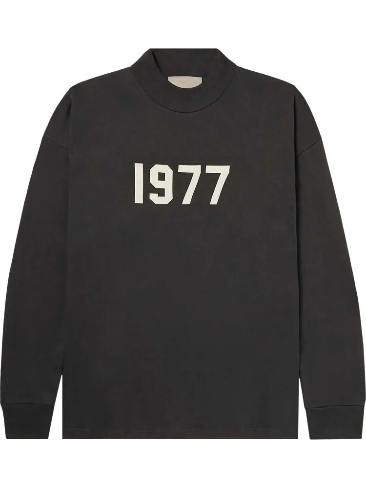 Лонгслив Fear of God Essentials Essentials Long-Sleeve Tee 'Iron' — изображение 1 из 2, черный