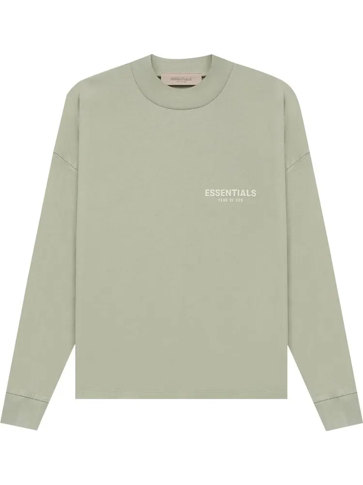 Лонгслив Fear of God Essentials Essentials Long-Sleeve Tee 'Sea Foam' — изображение 1 из 2, зеленый