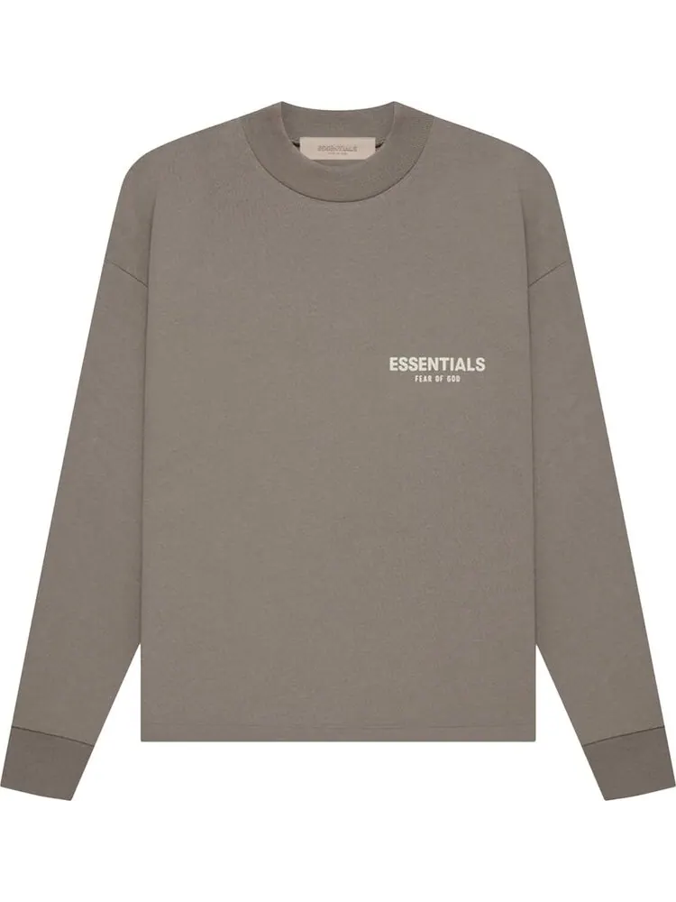 Лонгслив Fear of God Essentials Essentials Long-Sleeve Tee 'Desert Taupe' — изображение 1 из 2, серый