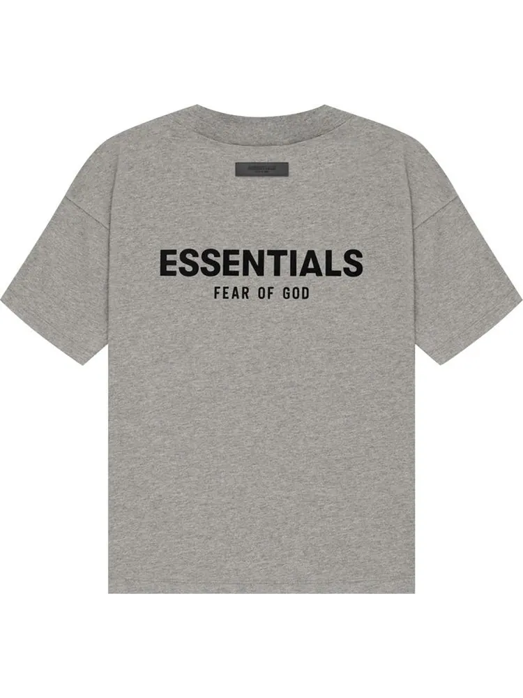 Футболка мужская Fear of God Essentials с логотипом и круглым вырезом — изображение 2 из 2, серый