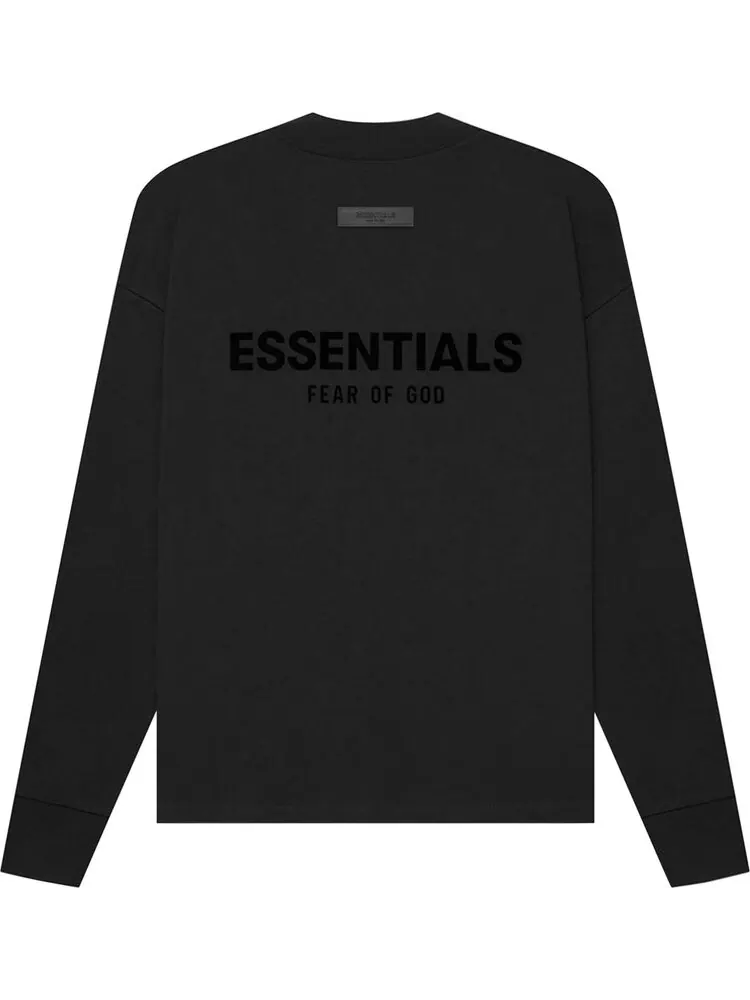 Лонгслив Fear of God Essentials Long-Sleeve Tee 'Stretch Limo' — изображение 2 из 2, черный