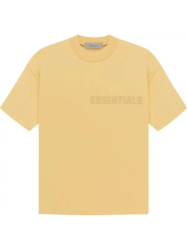Футболка Fear of God Essentials Short-Sleeve Tee 'Light Tuscan' — изображение 1 из 2, желтый