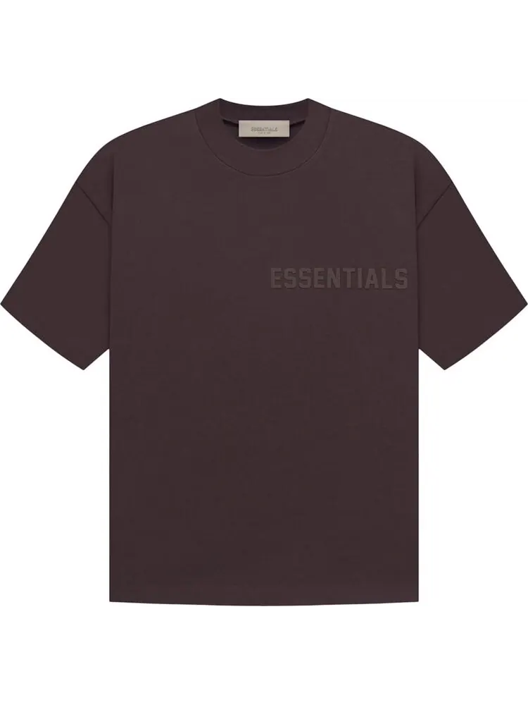 Футболка мужская Fear of God Essentials с логотипом и круглым вырезом — изображение 1 из 2, коричневый