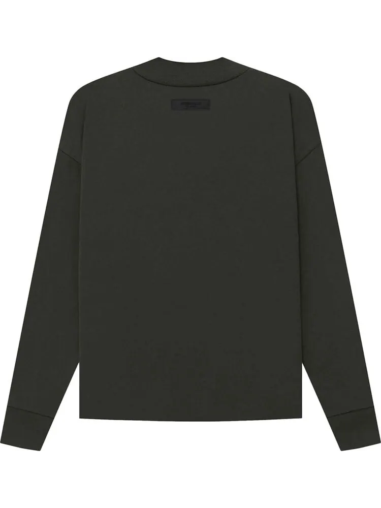 Лонгслив Fear of God Essentials Long-Sleeve Tee 'Off Black' — изображение 2 из 2, черный