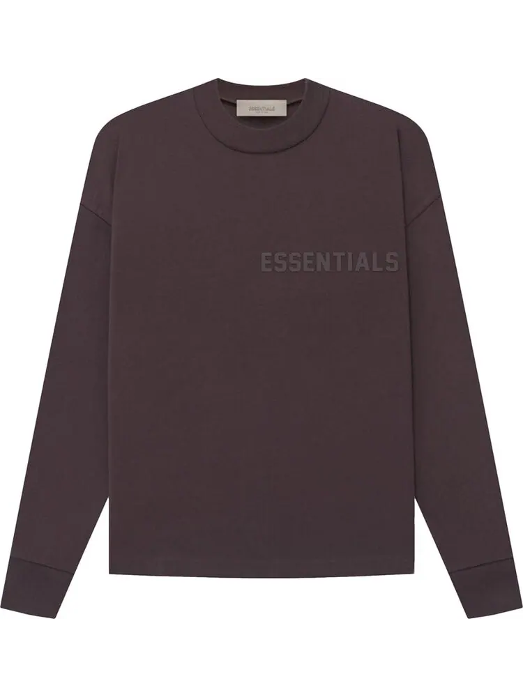Лонгслив Fear of God Essentials Long-Sleeve Tee 'Plum' — изображение 1 из 2, коричневый