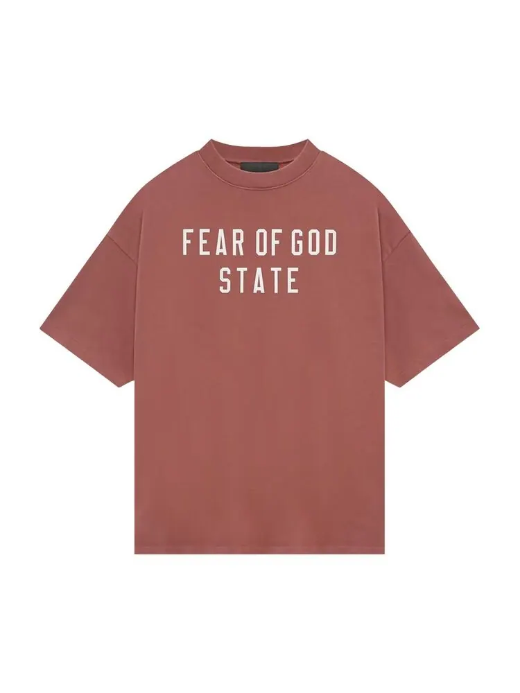 Футболка Fear of God Essentials Heavy Crewneck Tee Crimson — изображение 1 из 2, красный