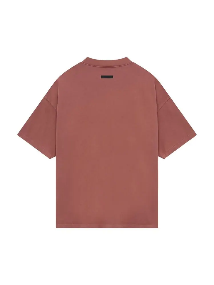 Футболка Fear of God Essentials Heavy Crewneck Tee Crimson — изображение 2 из 2, красный