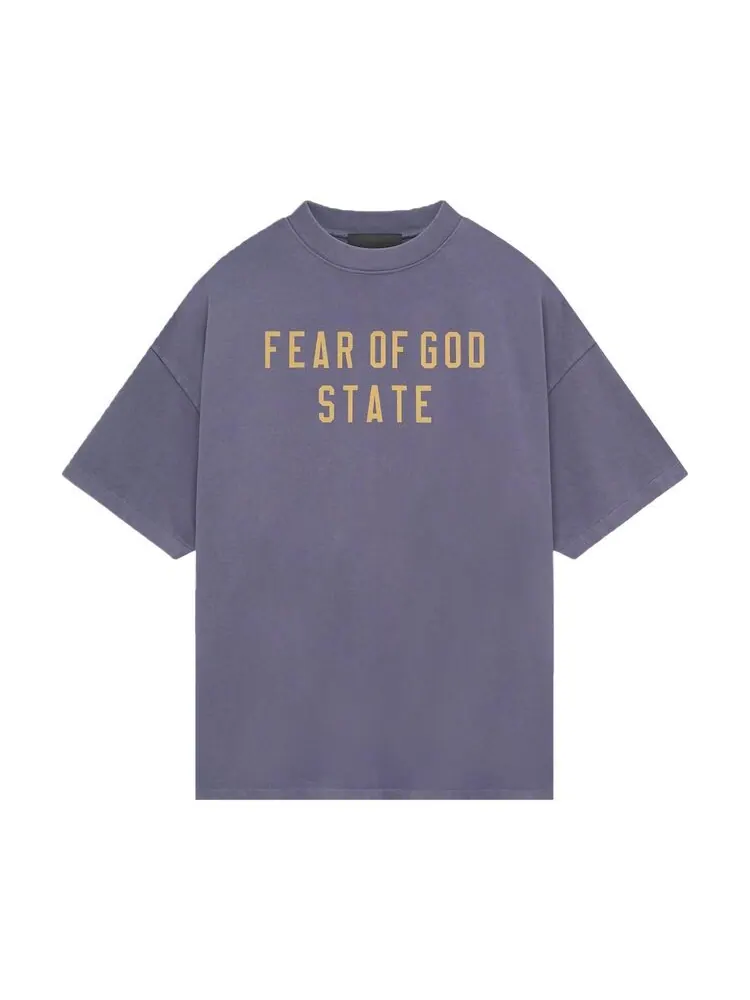 Футболка Fear of God Essentials Heavy Crewneck Tee Lavender — изображение 1 из 2, фиолетовый