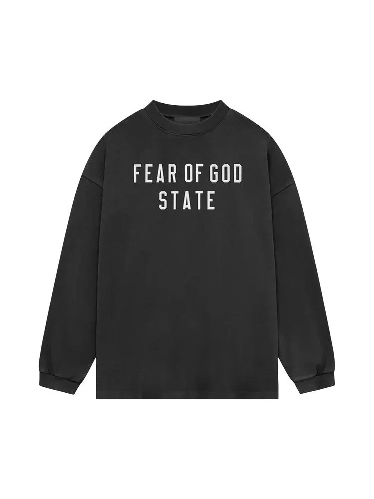 Футболка Fear of God Essentials Heavy Long-Sleeve Tee — изображение 1 из 2, черный