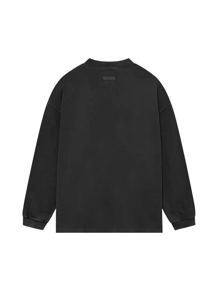 Футболка Fear of God Essentials Heavy Long-Sleeve Tee — изображение 2 из 2, черный