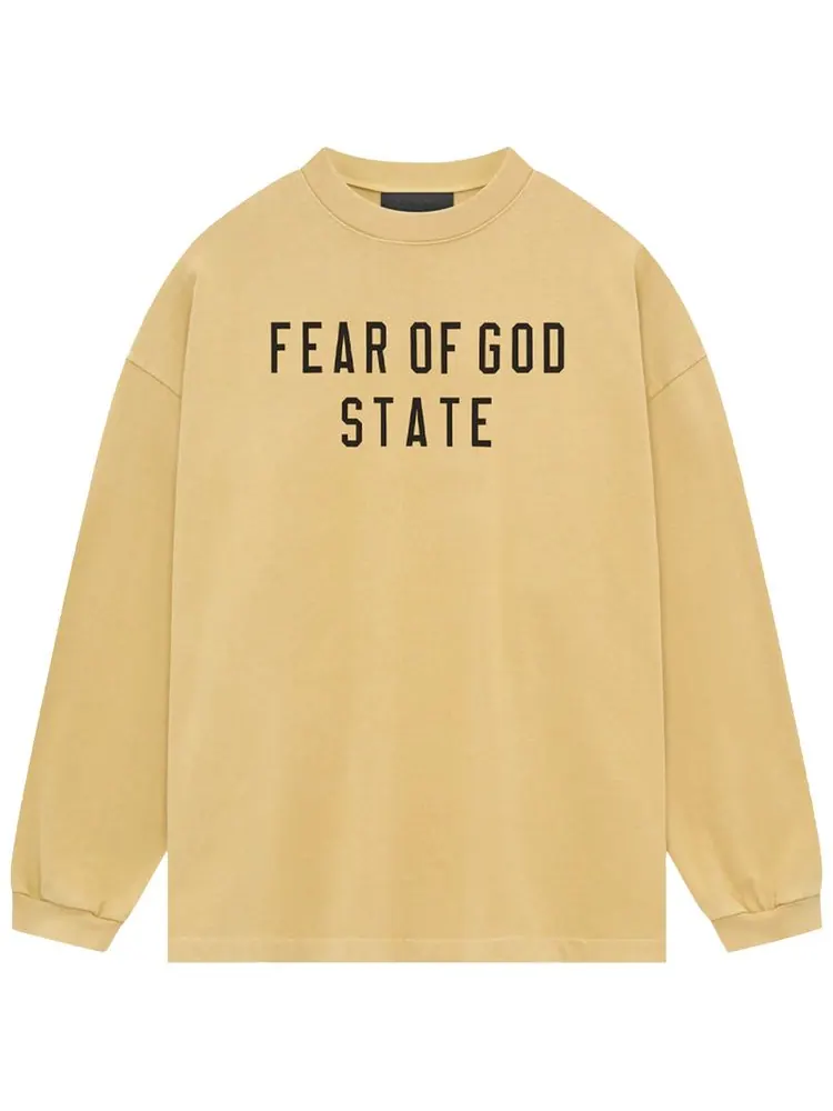 Футболка Fear of God Essentials Heavy Long-Sleeve Tee 'Amber' — изображение 1 из 2, янтарный