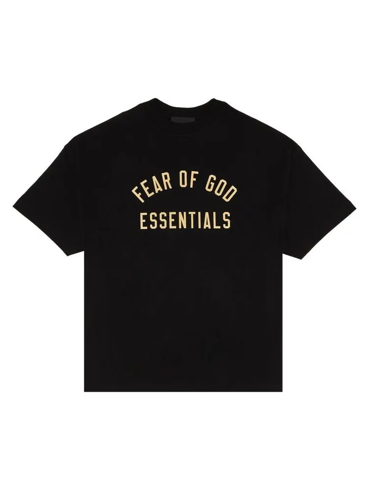 Футболка Fear of God Essentials Jersey Crewneck Tee Black — изображение 1 из 3, черный