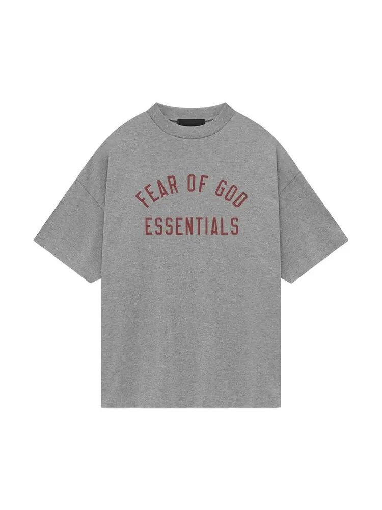 Футболка Fear of God Essentials Jersey Crewneck Tee Dark Heather — изображение 1 из 2, серый