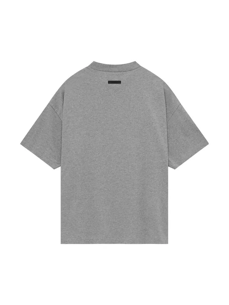 Футболка Fear of God Essentials Jersey Crewneck Tee Dark Heather — изображение 2 из 2, серый