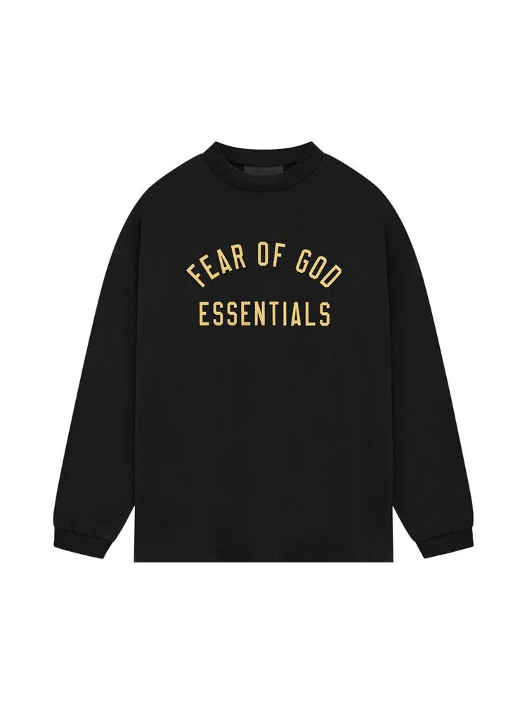 Футболка Fear of God Essentials Jersey Long-Sleeve Tee — изображение 1 из 2, черный