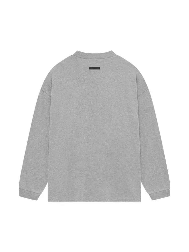 Футболка Fear of God Essentials Jersey Long-Sleeve Tee Dark Heather — изображение 2 из 2, серый