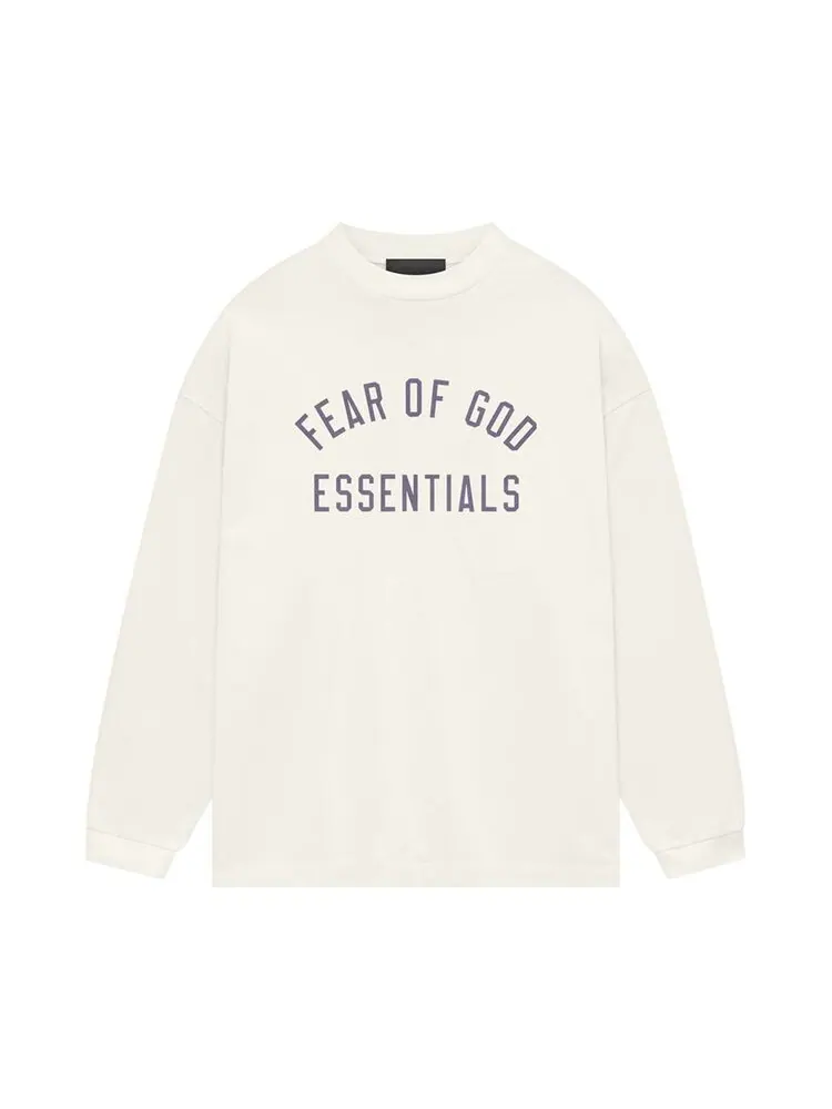 Футболка Fear of God Essentials Jersey Long-Sleeve Tee Shell — изображение 1 из 2, кремовый