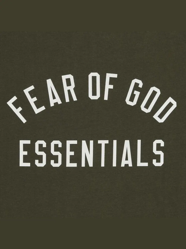 Футболка Fear of God Essentials Jersey Long-Sleeve Tee Military — изображение 3 из 3, зеленый