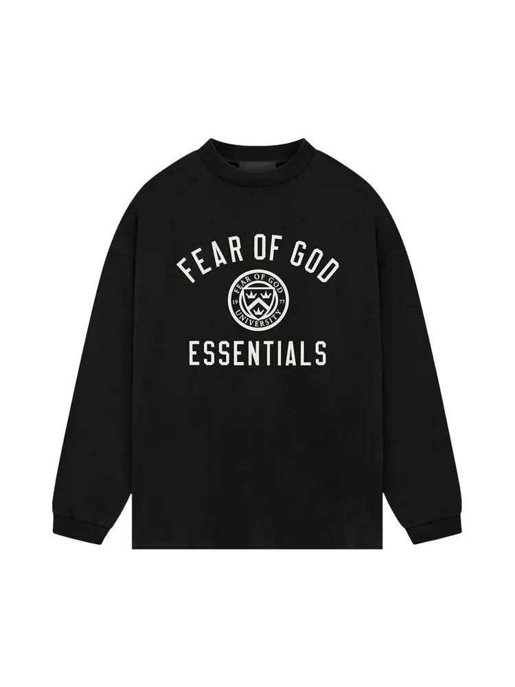 Футболка Fear of God Essentials Jersey Long-Sleeve Tee — изображение 1 из 2, черный