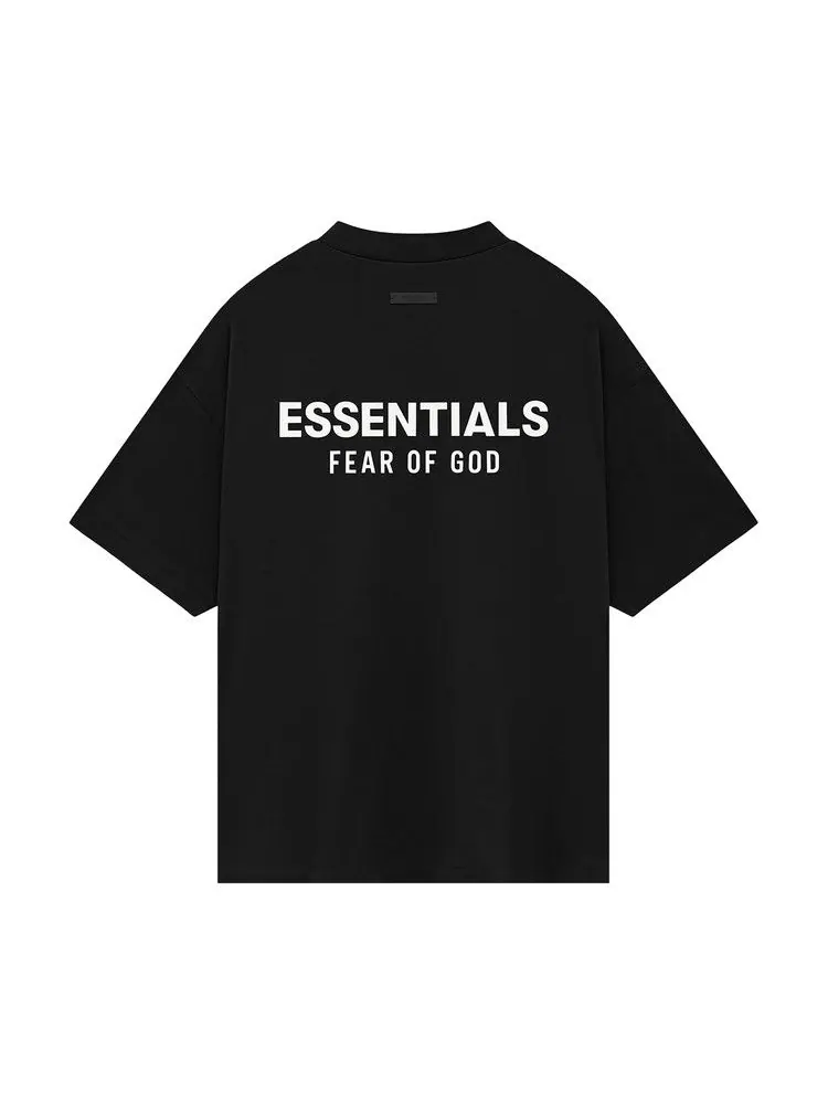 Футболка Fear of God Essentials Jersey Crewneck T-Shirt — изображение 2 из 2, черный