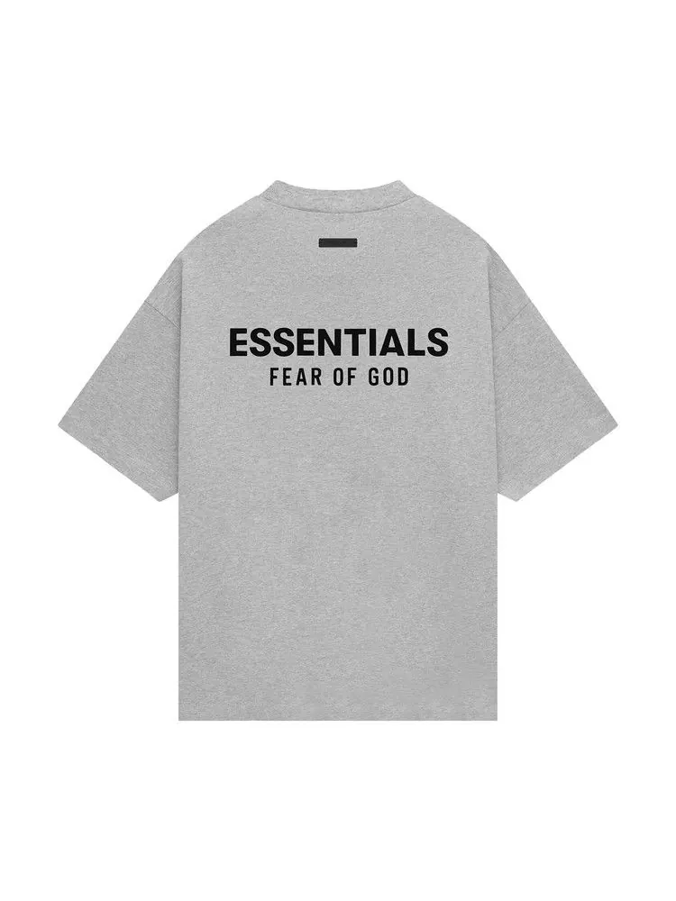 Футболка Fear of God Essentials Jersey Crewneck T-Shirt — изображение 2 из 2, светлый серый