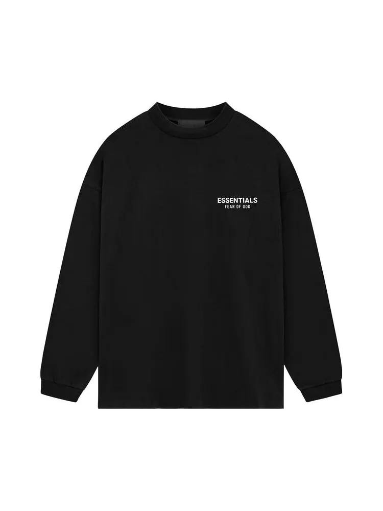 Футболка Fear of God Essentials Jersey Long-Sleeve T-Shirt — изображение 1 из 2, черный