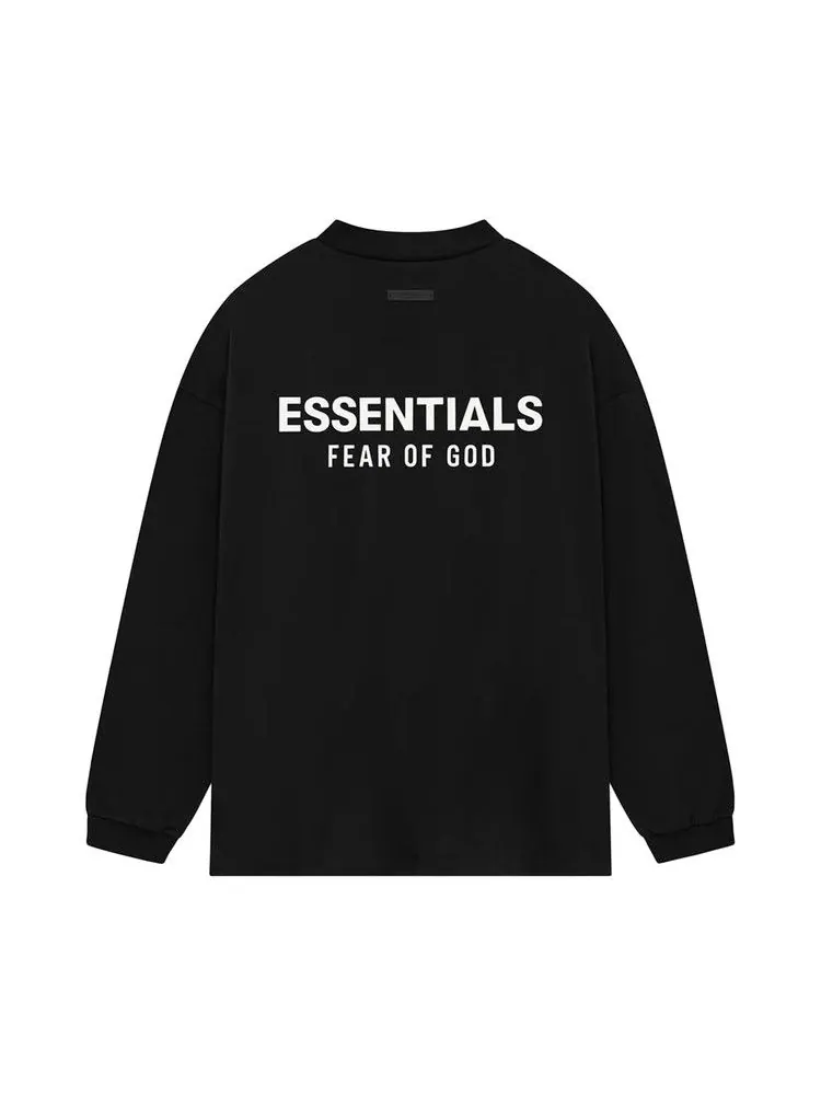 Футболка Fear of God Essentials Jersey Long-Sleeve T-Shirt — изображение 2 из 2, черный