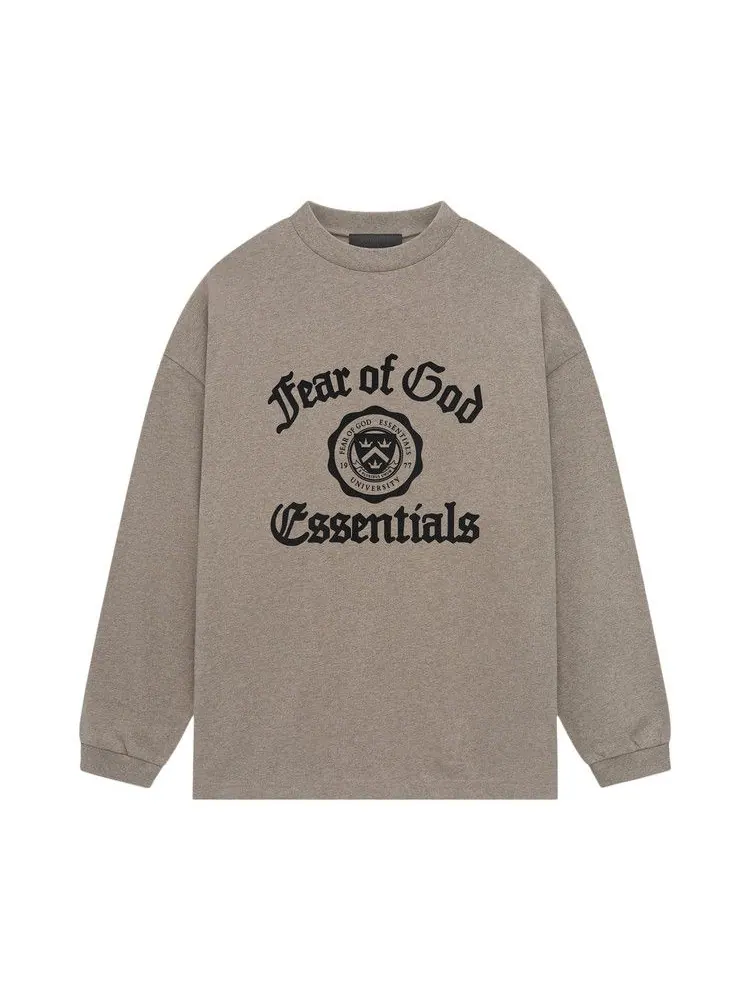 Футболка Fear of God Essentials Heavy Long-Sleeve Tee — изображение 1 из 2, серый