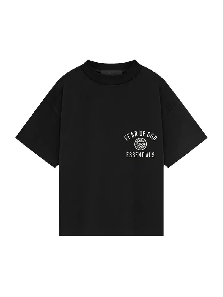 Футболка Fear of God Essentials Jersey Crewneck Tee — изображение 1 из 1, черный