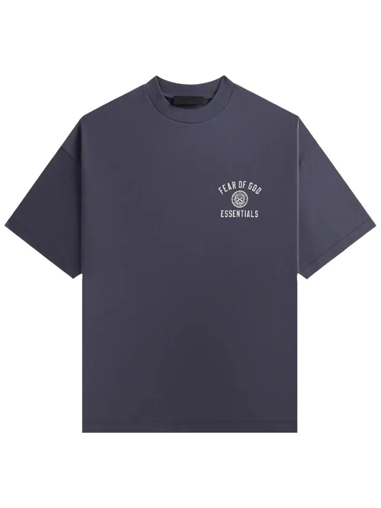Футболка Fear of God Essentials Jersey Crewneck Tee 'Marine' — изображение 1 из 1, морской