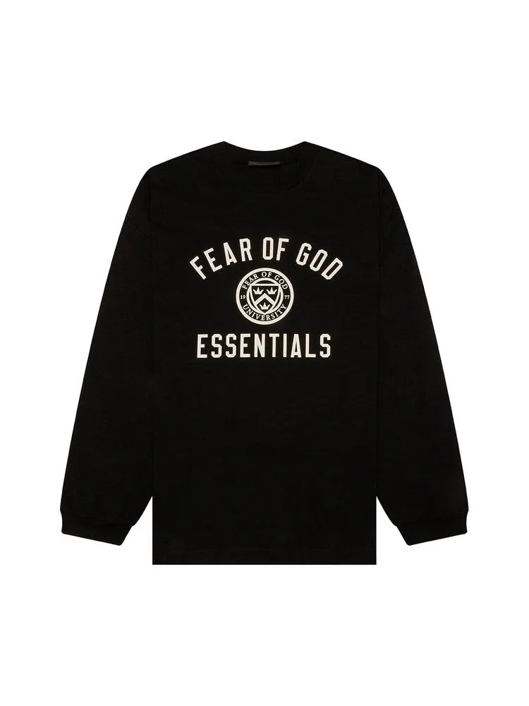 Футболка Fear of God Essentials Jersey Long-Sleeve Tee — изображение 1 из 2, черный