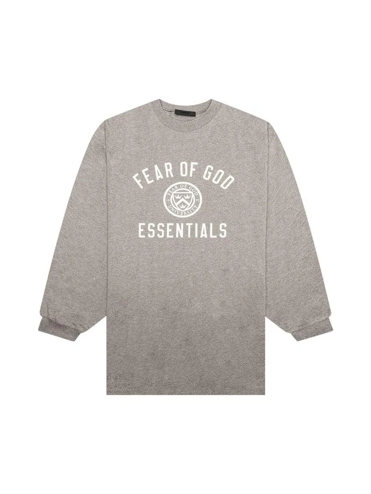 Футболка Fear of God Essentials Jersey Long-Sleeve Tee — изображение 1 из 2, серый