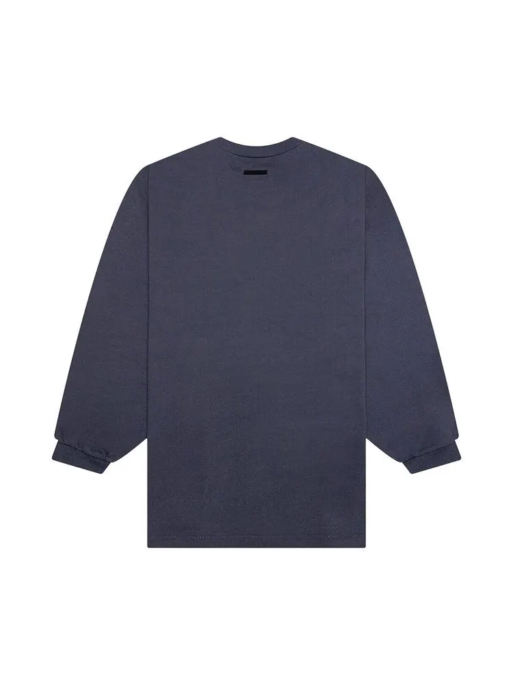 Футболка Fear of God Essentials Jersey Long-Sleeve Tee — изображение 2 из 2, морской