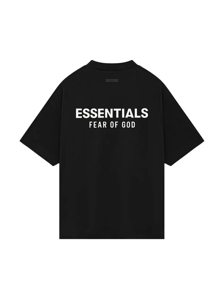 Футболка Fear of God Essentials Jersey Crewneck Tee Black — изображение 2 из 2, черный