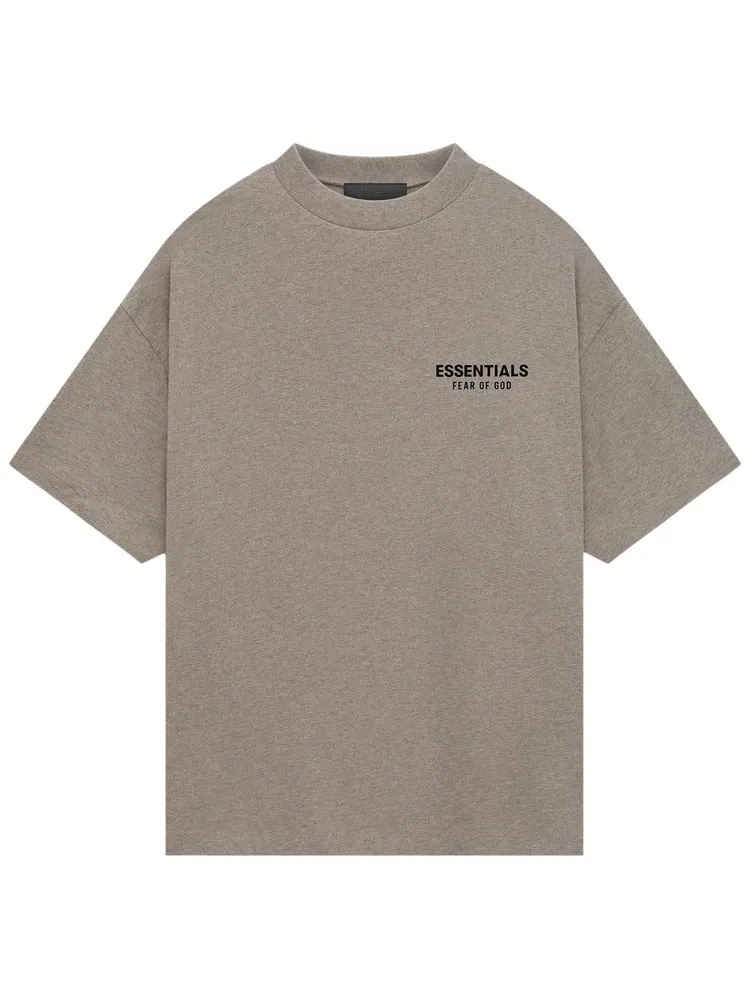 Футболка Fear of God Essentials Jersey Crewneck Tee 'Heather Grey' — изображение 1 из 2, серый