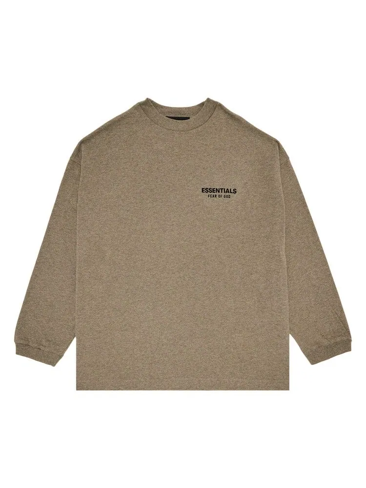 Рубашка Fear of God Essentials Jersey Long-Sleeve Shirt — изображение 1 из 3, серый
