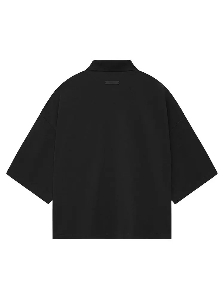 Поло Fear of God Essentials Pique Cropped Polo — изображение 2 из 2, черный