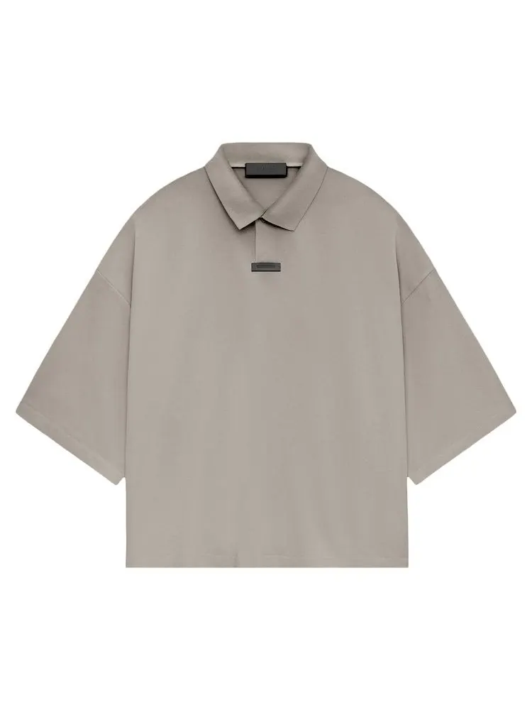 Поло Fear of God Essentials Pique Cropped Polo — изображение 1 из 2, серый