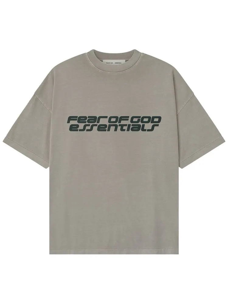 Футболка Fear of God Essentials в стиле 90-х — изображение 1 из 3, серый