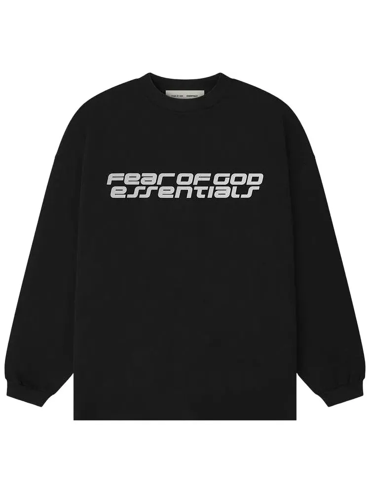 Футболка с длинными рукавами Fear of God Essentials 90-х годов, винтажная — изображение 1 из 1, черный