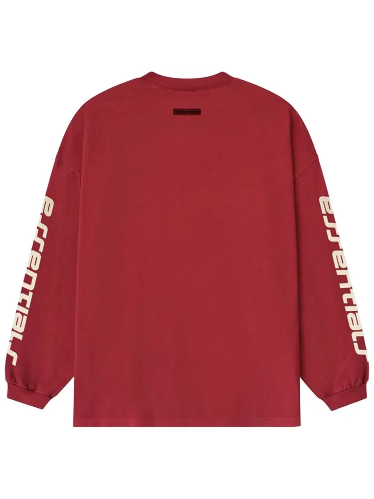 Футболка с длинными рукавами Fear of God Essentials 90-х годов — изображение 2 из 3, красный